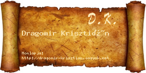 Dragomir Krisztián névjegykártya